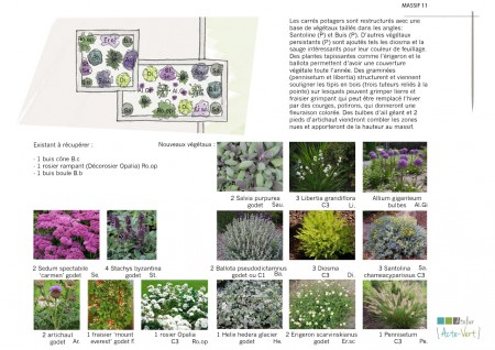 Palette végétale d'un massif